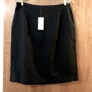Eileen Fisher black skirt, XL, length 25, width 22, stretchy,